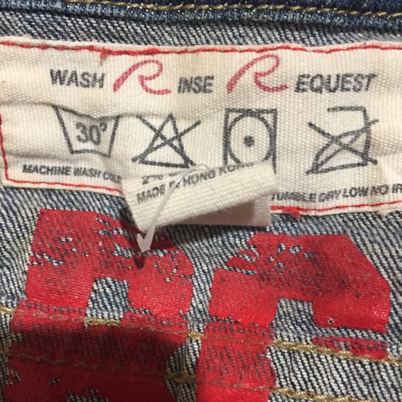 VINTAGE REQUEST PRINTED JEANS JACKETS SIZE M - Picture 11 of 11